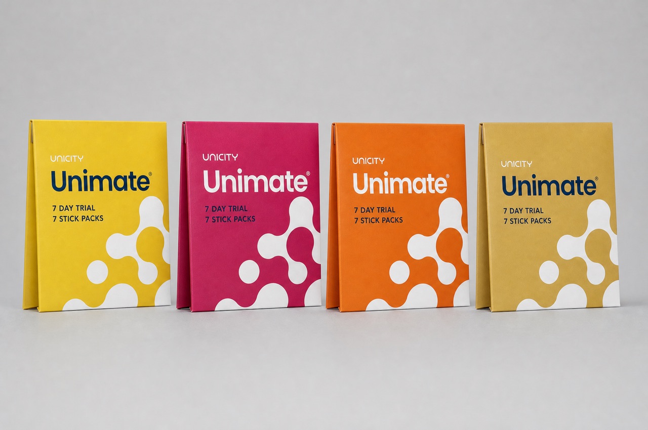 Four flavors, four full-bleed colors